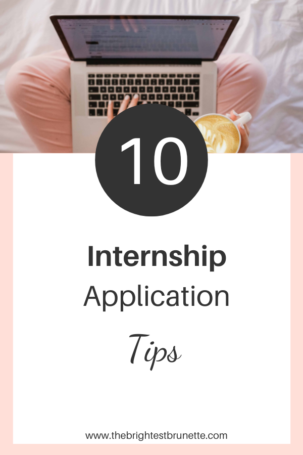 internship application tips